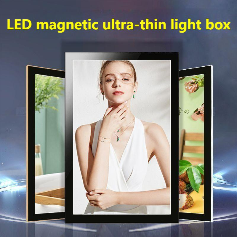EYOU Light Box Display Frame Poster LED Magnetic Acrylic EU Plug - YY-M-02