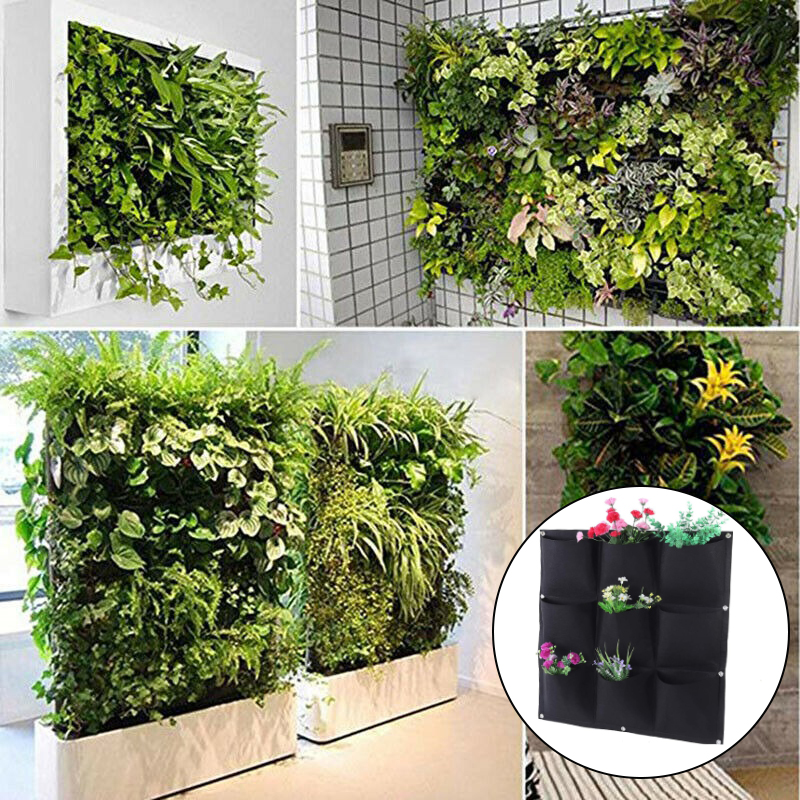 Pot Gantung Bunga Hias Tanaman Dekorasi Dinding Vertical Garden - HY001-GR-5