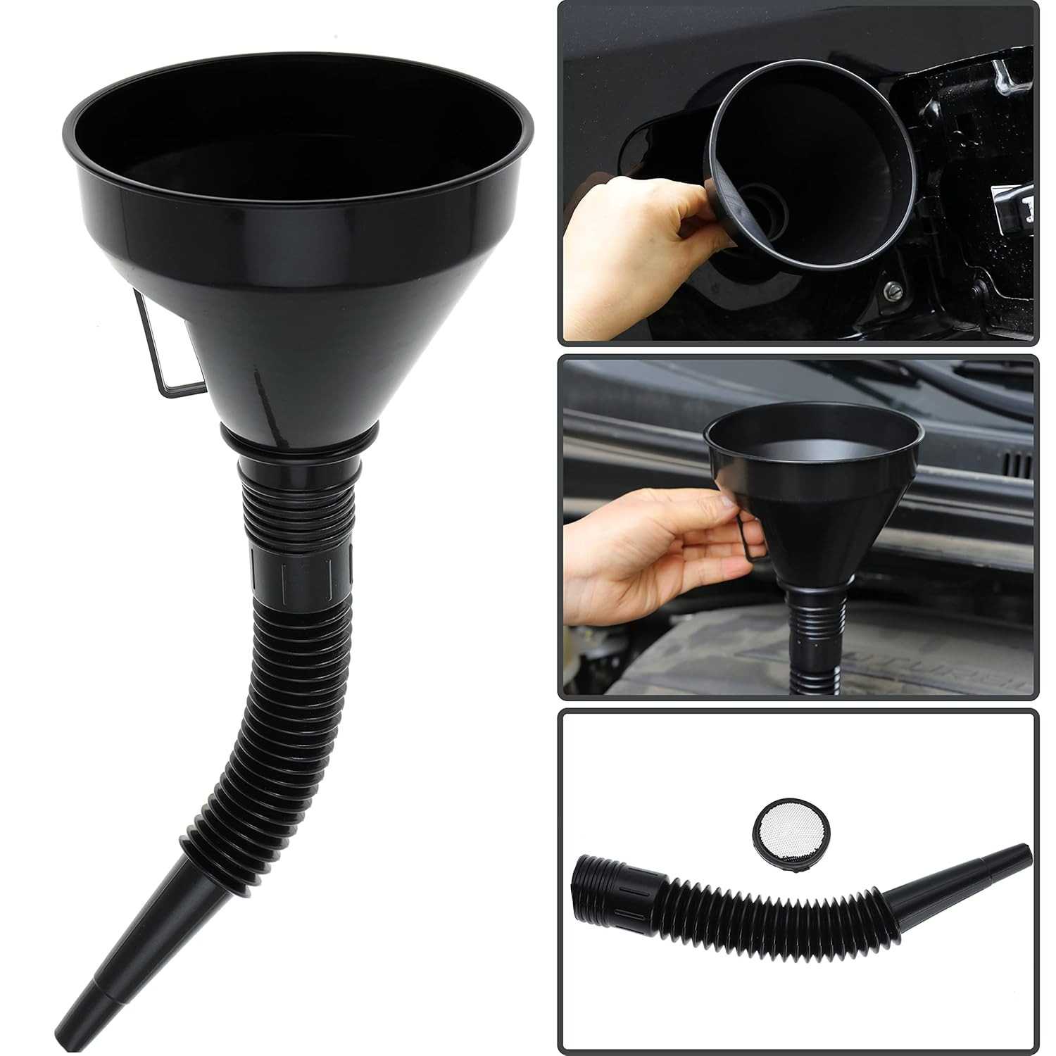 OTOHEROES Corong Oli Bensin Minyak Motor Mobil Wide Flexible Funnel - FL38 - Gambar 2
