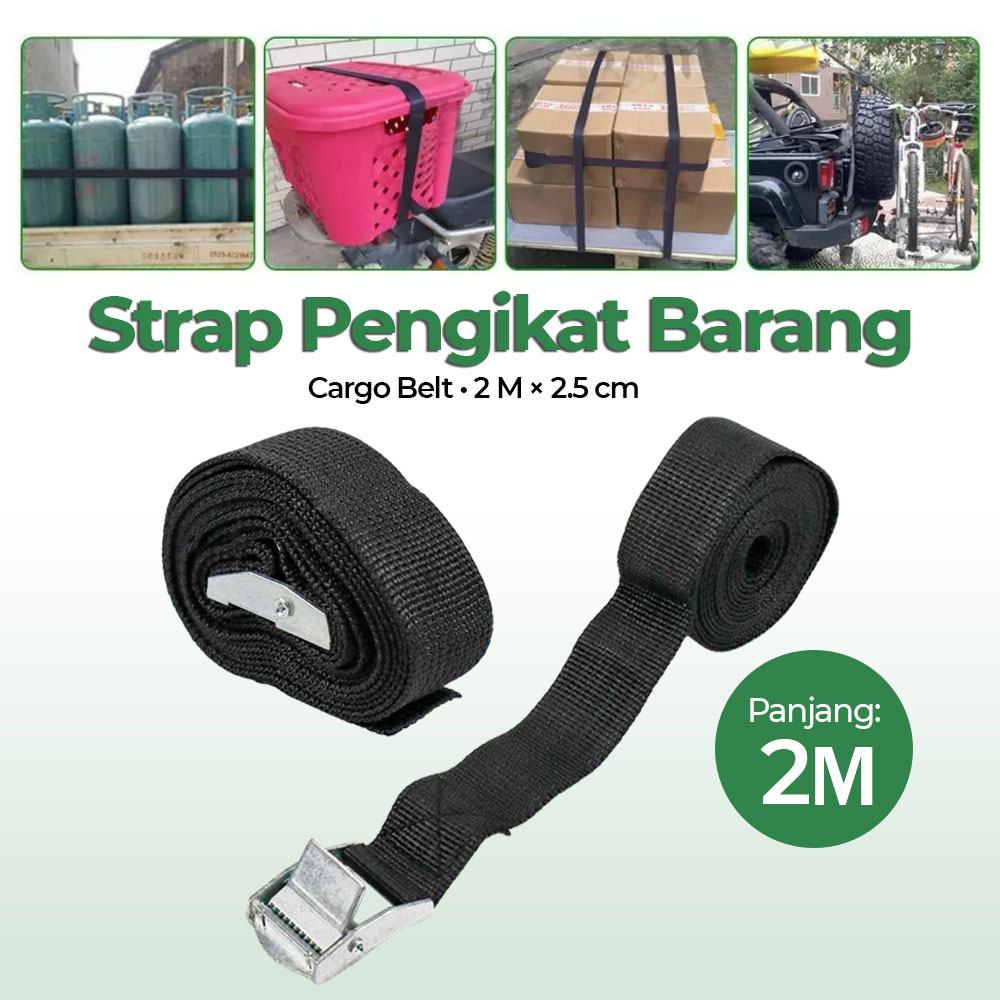 XhaoR Tali Strap Pengikat Barang Sabuk Cargo Belt Rope 2M - XR2