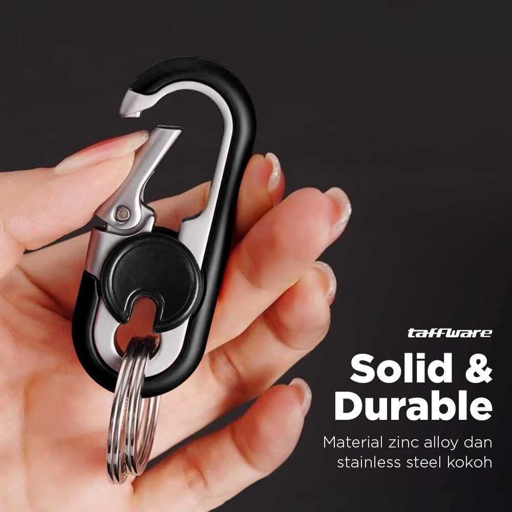 Taffware Gantungan Kunci Carabiner Keychain Clip Stainless Steel - A3746 - Gambar 5