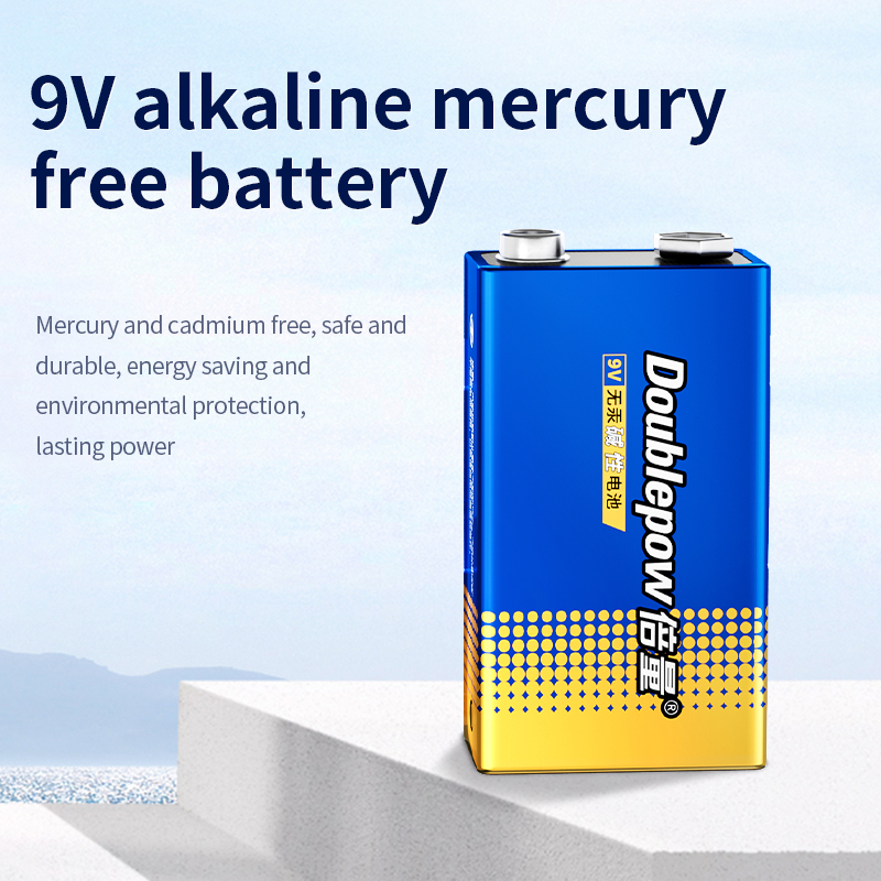 Doublepow Baterai Sekali Pakai Alkaline 9V 6LR61 1 PCS