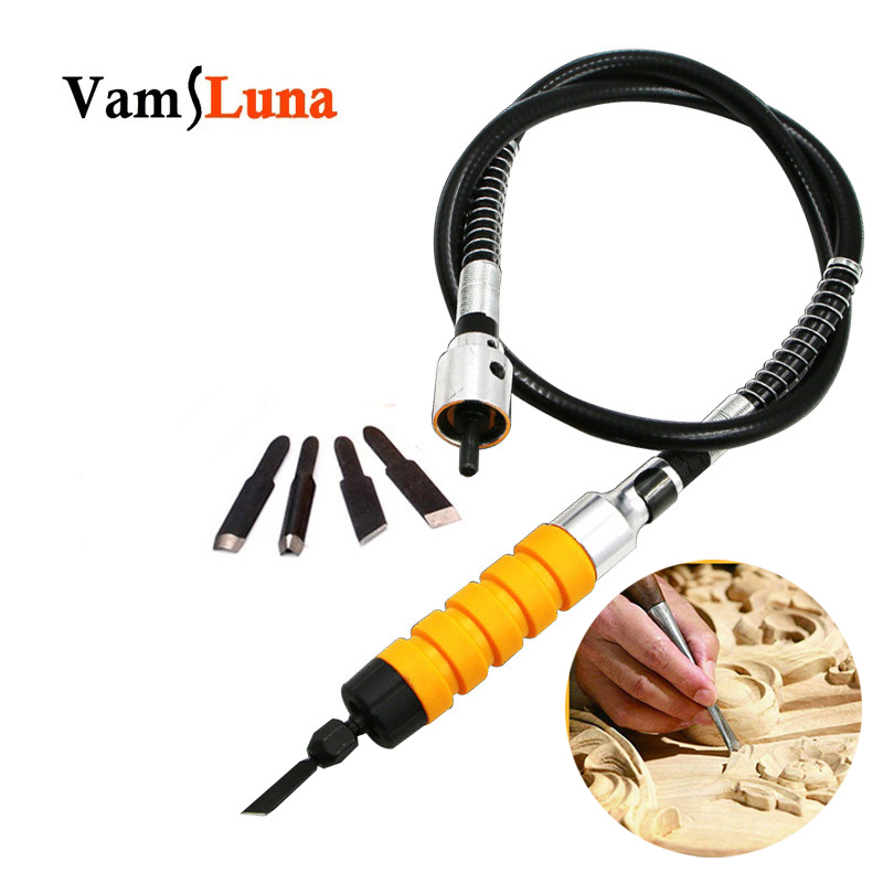 VamsLuna Alat Ukir Kayu Electric Chisel Wood Carving Tool Set - RI0240