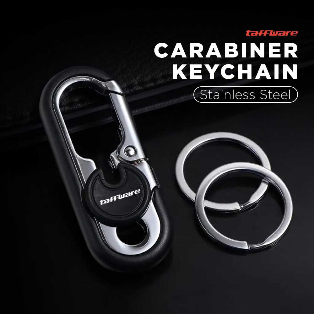 Taffware Gantungan Kunci Carabiner Keychain Clip Stainless Steel - A3746 - Gambar 2
