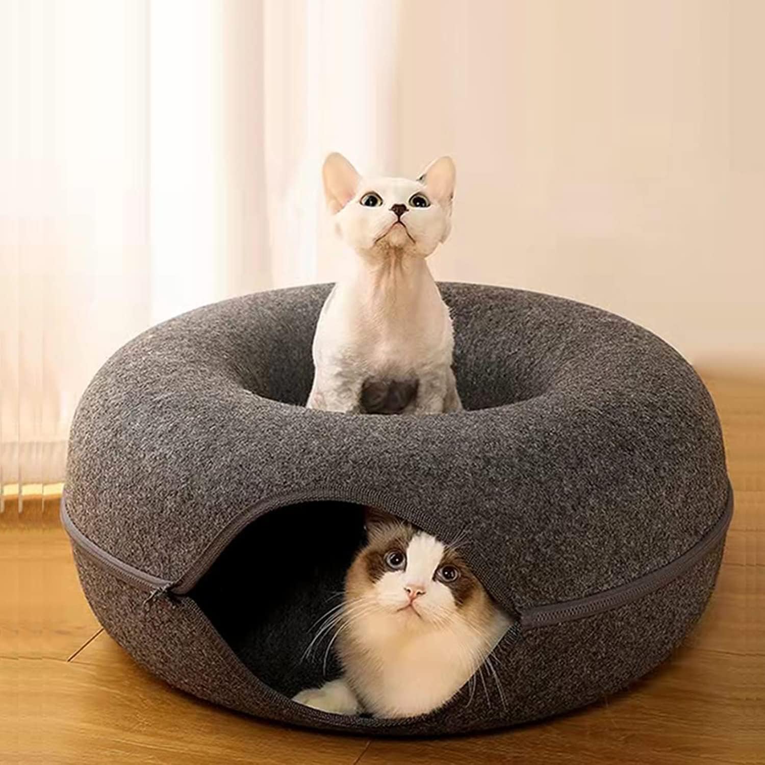 Quety Tempat Tidur Kucing Mainan Terowongan Cat Donut Tunnel Bed - Q60