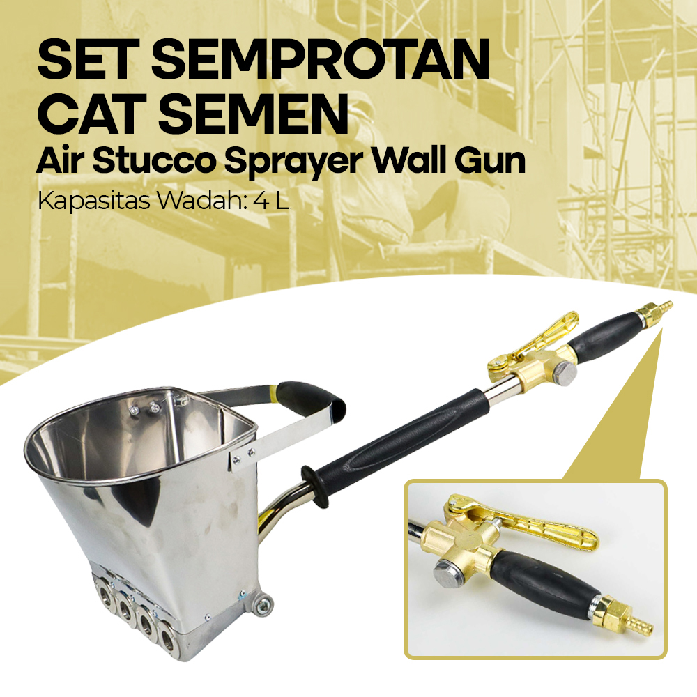 Rinicane Set Semprotan Cat Semen Air Stucco Mortar Sprayer Wall Gun - PIS-001