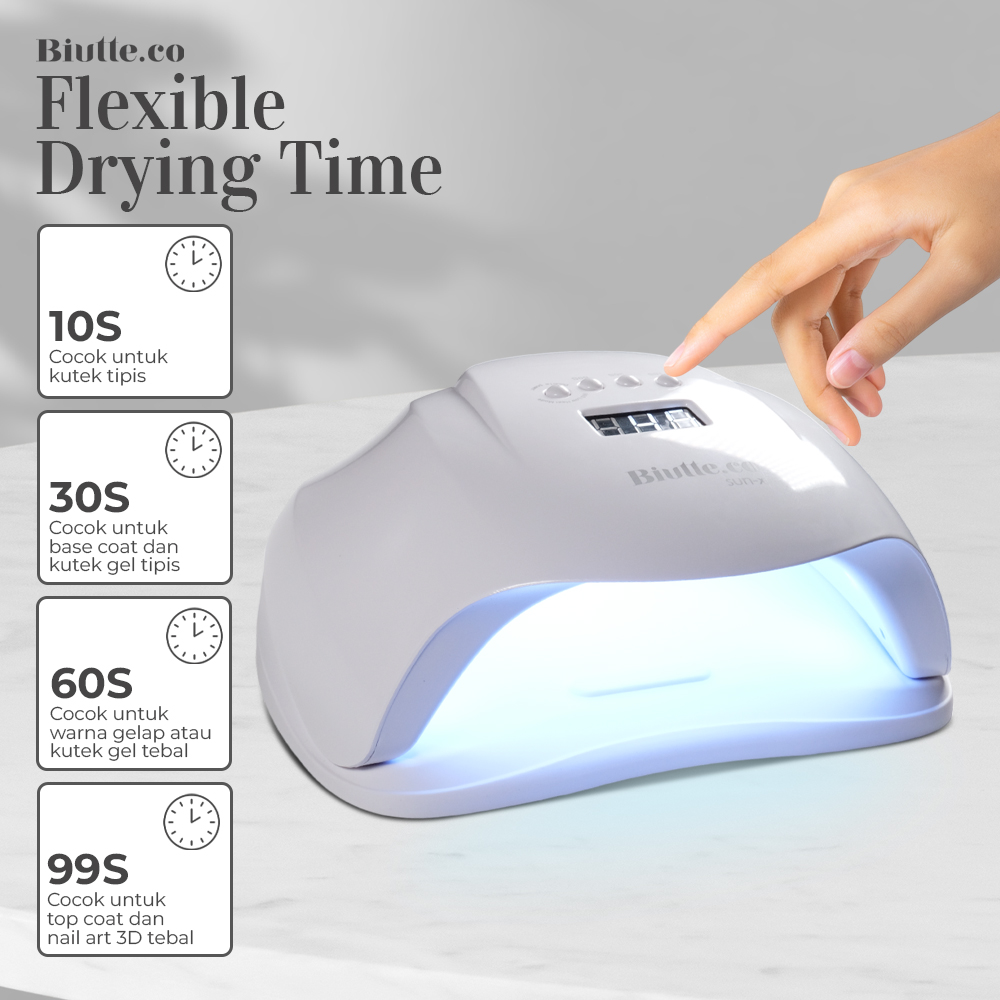 Biutte.co Pengering Kutek Kuku UV LED Nail Dryer 54W - SUN-X