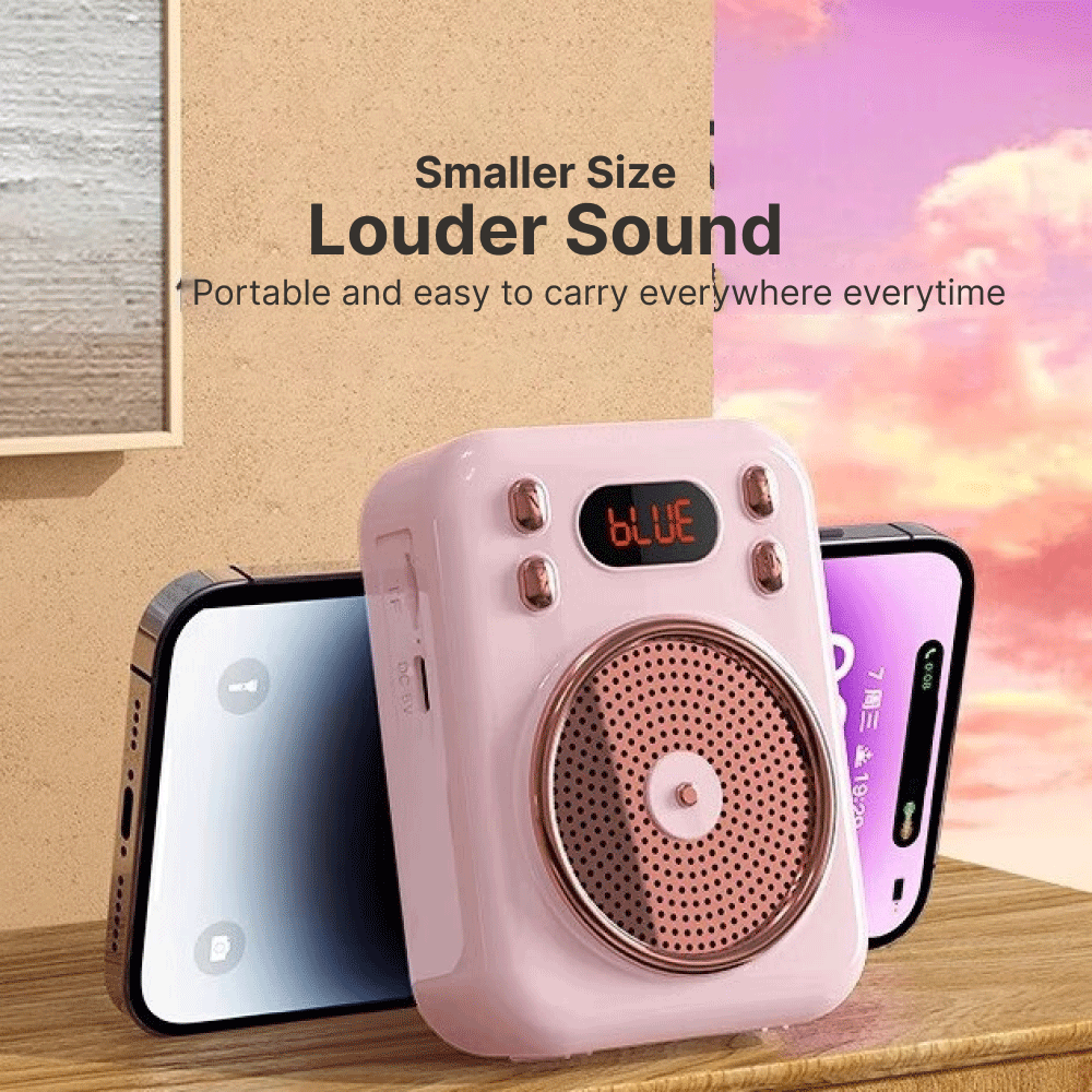 Little Bee Speaker Pinggang Microphone Bluetooth Amplifier Wireless - S22