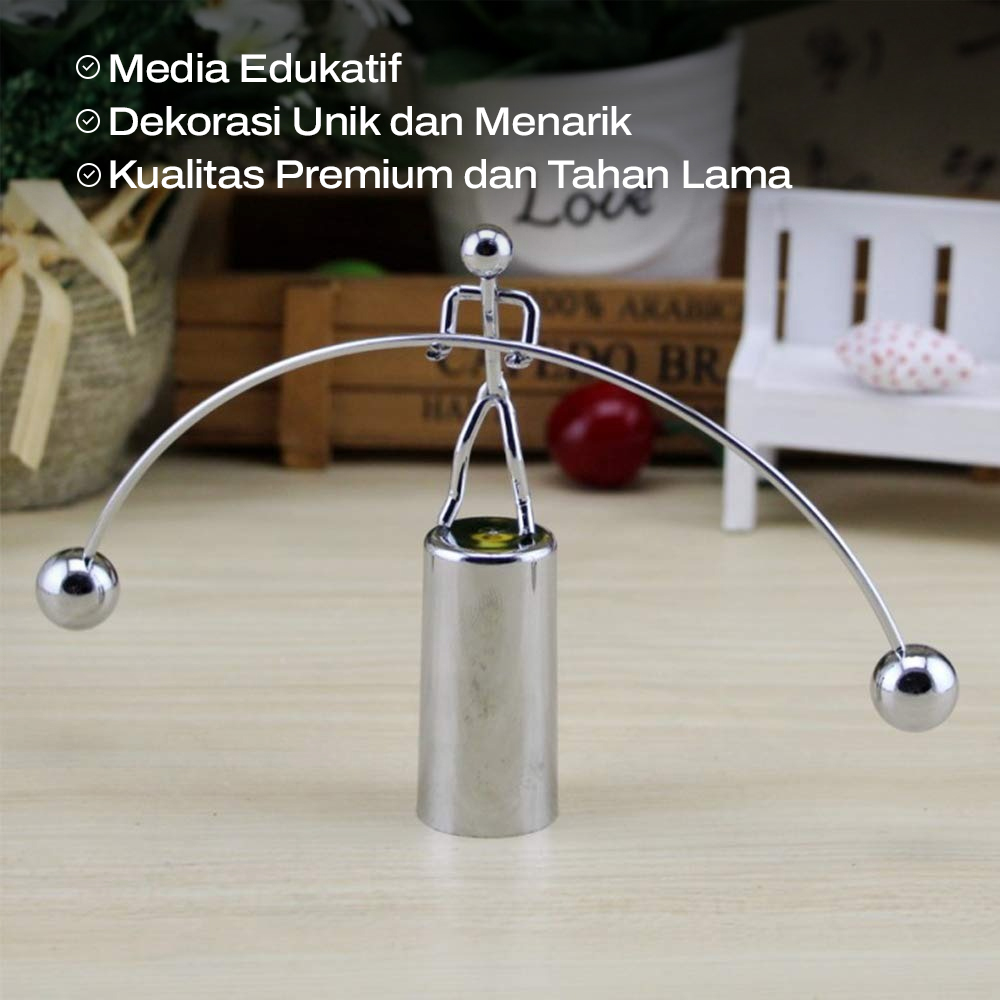Pajangan Meja Stickman Cradle Dynamic Balance Instrument Ball Pendulum