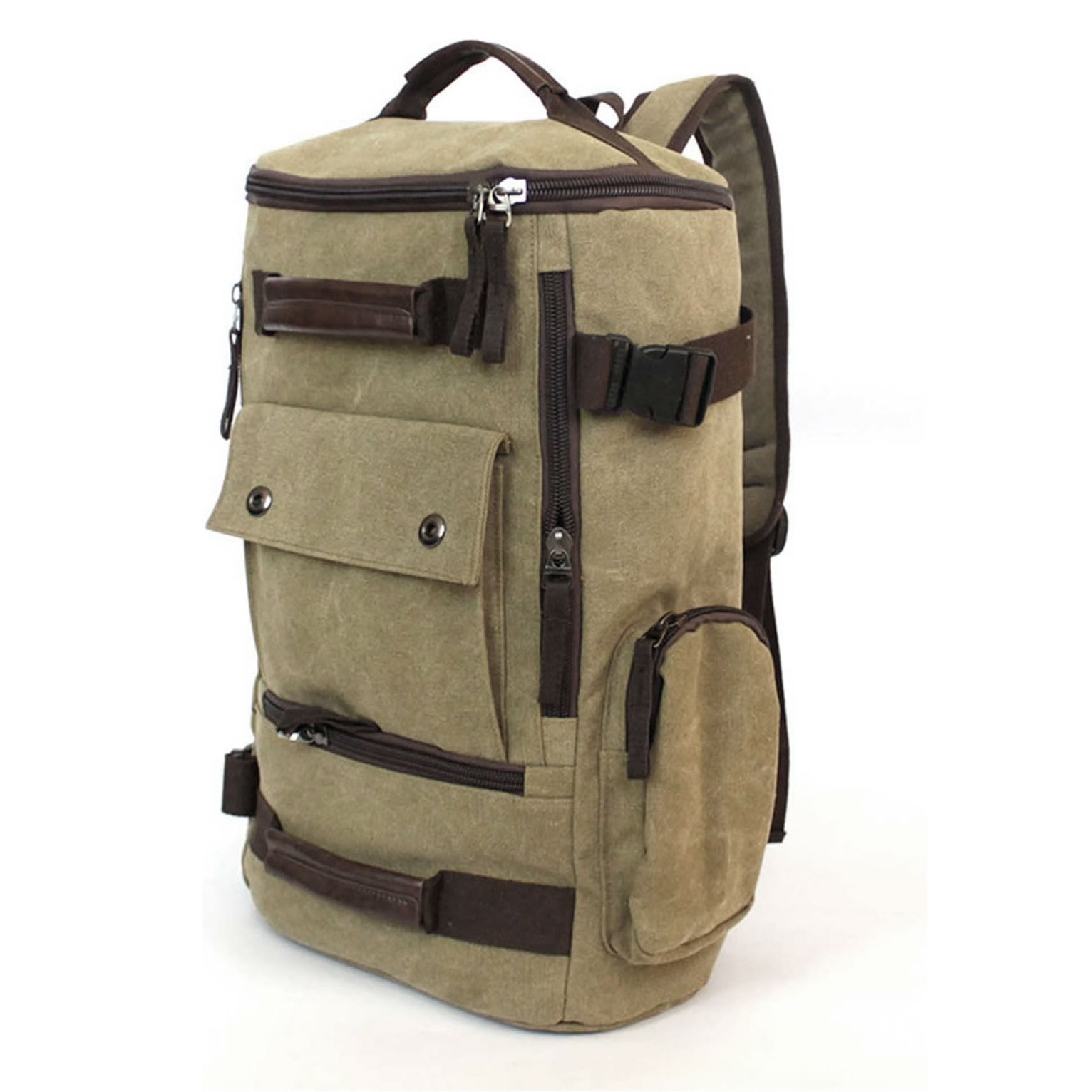 ZISMY Tas Ransel Canvas Backpack School Travel Bag Laptop 15.6 Inch - ZI-19
