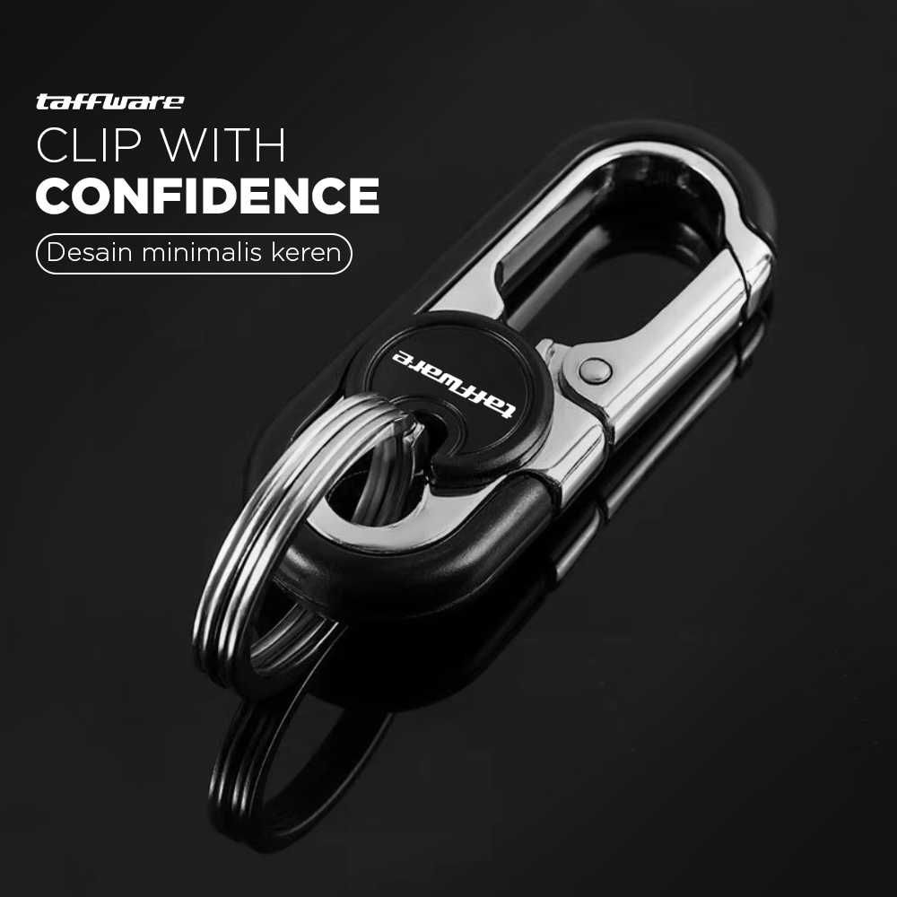 Taffware Gantungan Kunci Carabiner Keychain Clip Stainless Steel - A3746 - Gambar 3
