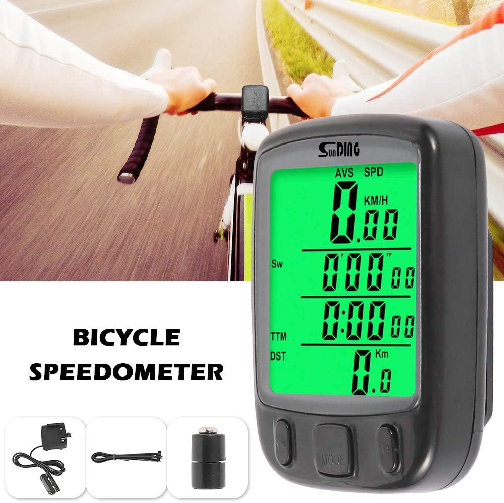 SunDING Speedometer Sepeda Backlight LCD Bike Handlebar Accessory - SD-563A