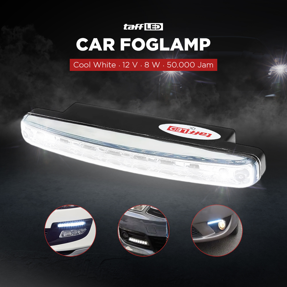 TaffLED Lampu Kabut Mobil Car Foglamp DRL LED Cool White 12V 8W 1 PCS - QC