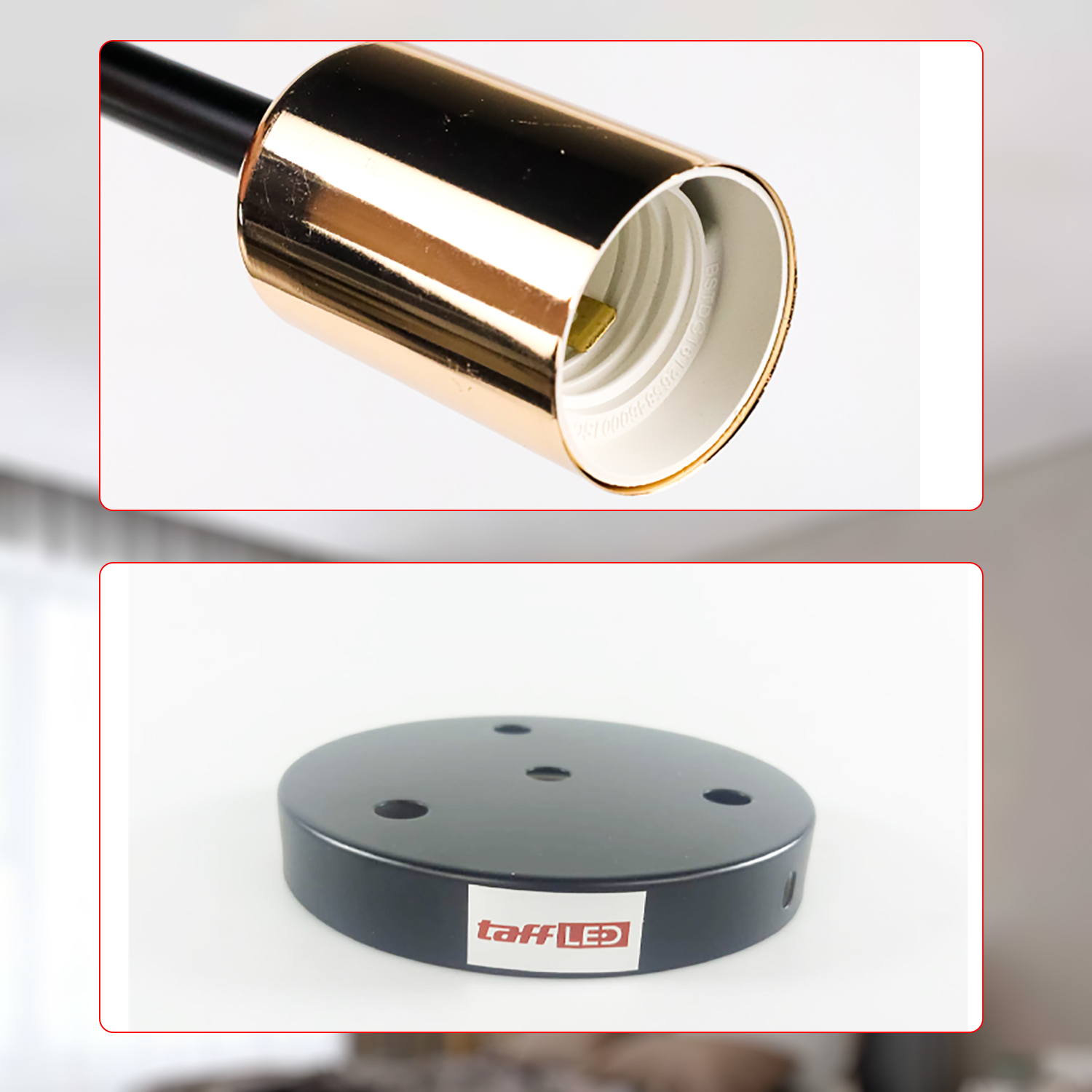 TaffLED Fitting Lampu Plafon LED Minimalis Ceiling 6 Head E27 220V - X099