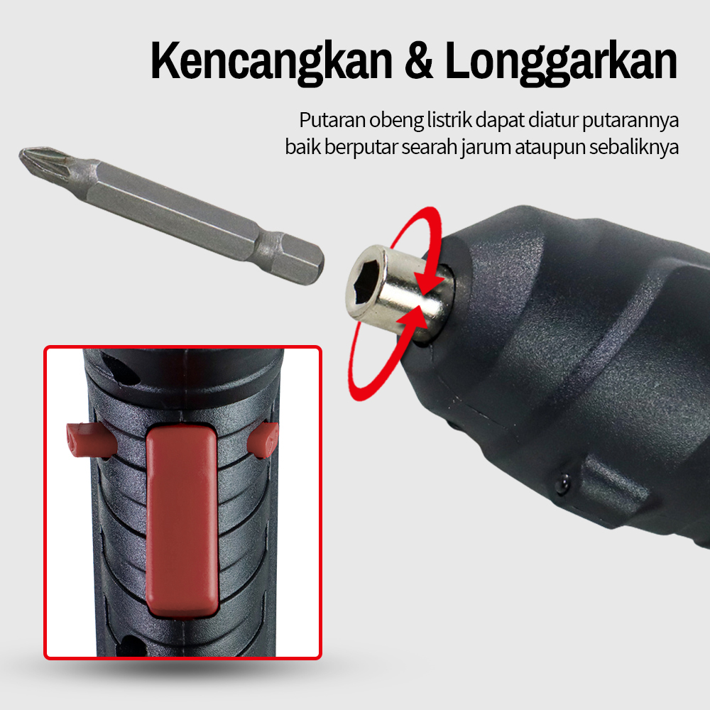 ZHCY Obeng Listrik Cordless Screwdriver 250RPM 1500mAh - Q029