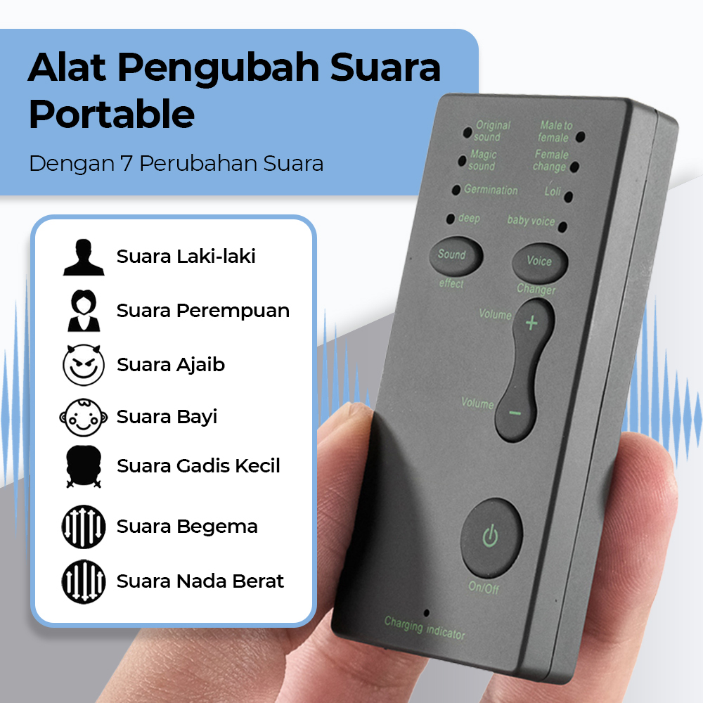 TaffSTUDIO Alat Pengubah Suara Voice Changer Mini Portable - AE19