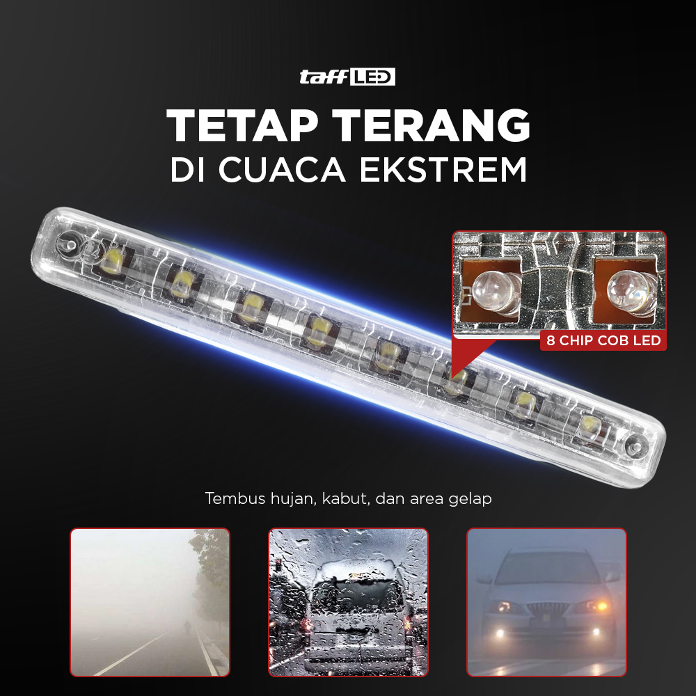 TaffLED Lampu Kabut Mobil Car Foglamp DRL LED Cool White 12V 8W 1 PCS - QC