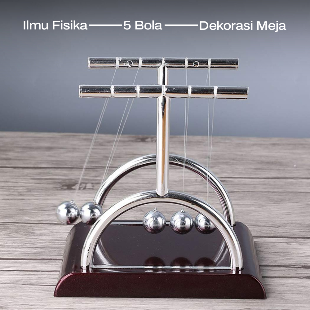 Pajangan Meja Pendulum Newton Balance Balls 5 Ball Model T - LX013