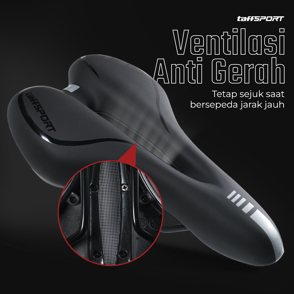 TaffSPORT Jok Sadel Sepeda Bike Saddle Silicone Gel Cushion - YP081