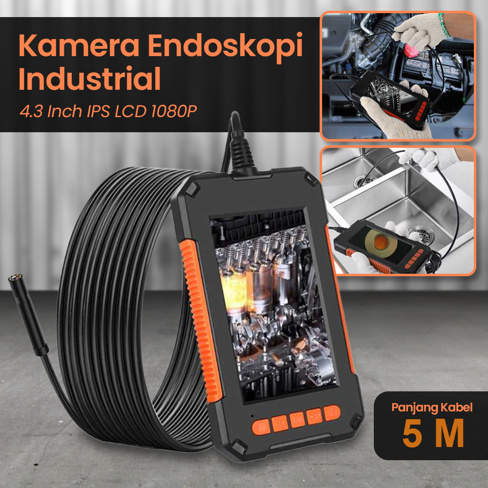Sruton Kamera Endoskopi Industrial Endoscope 4.3 Inch IPS LCD 1080P - P40