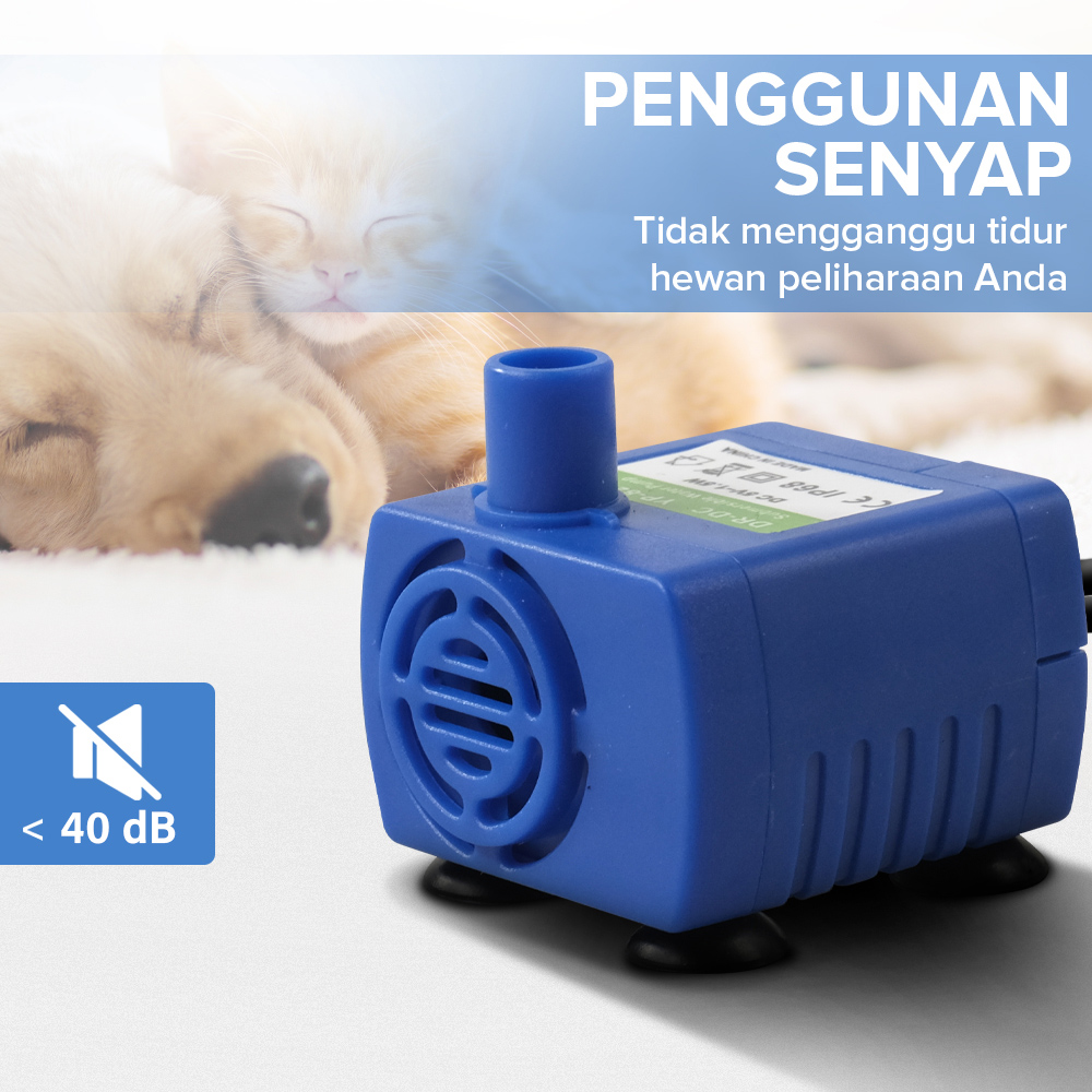 VOFORD Pompa Air Water Fountain Ultra Quiet Pump USB DC 5V 1.5W - YP-8202