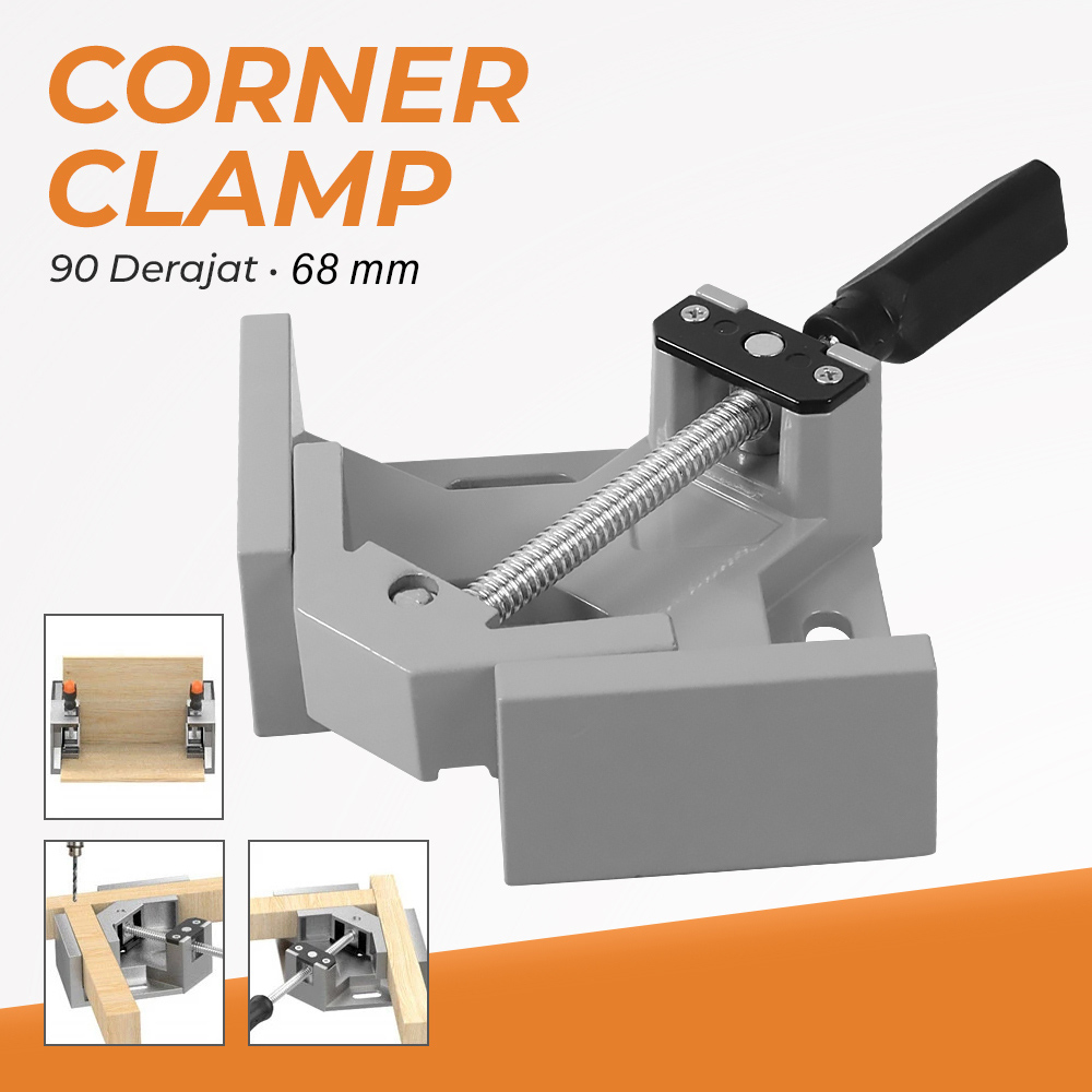 HIFESON Corner Clamp Penjepit Frame Kaca Kayu Angle 90 Derajat 68mm - CC90