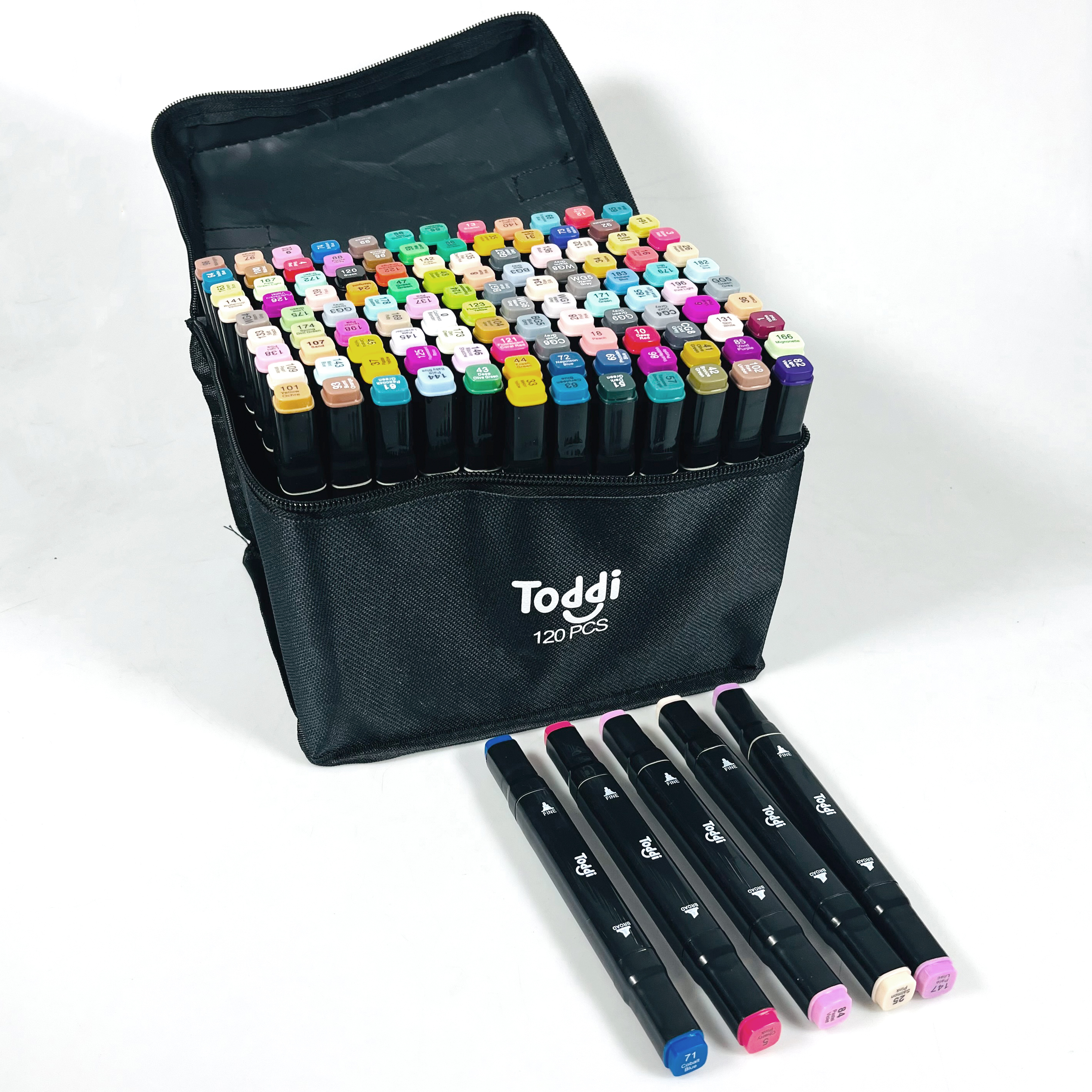 Toddi Spidol Dual Side Fine Art Brush Art Marker Set 120 Warna - CY-006