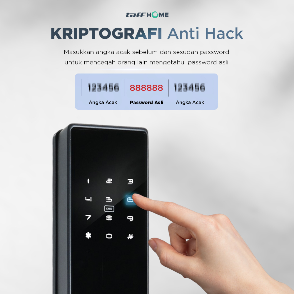 TaffHOME Smart Door Lock Fingerprint Password Bluetooth Card TTLock - B09TT