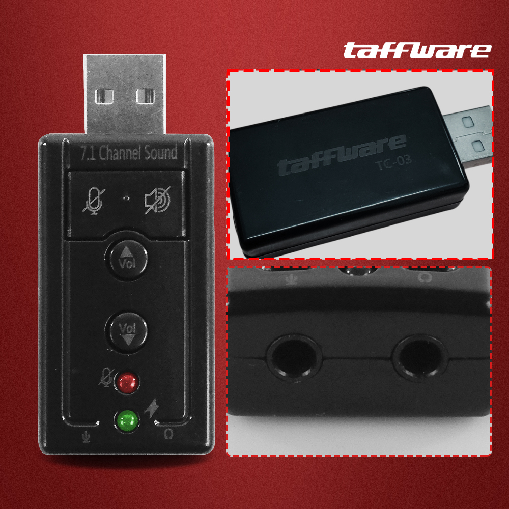 Taffware USB 7.1 Channel Sound Card Adapter - TC-03