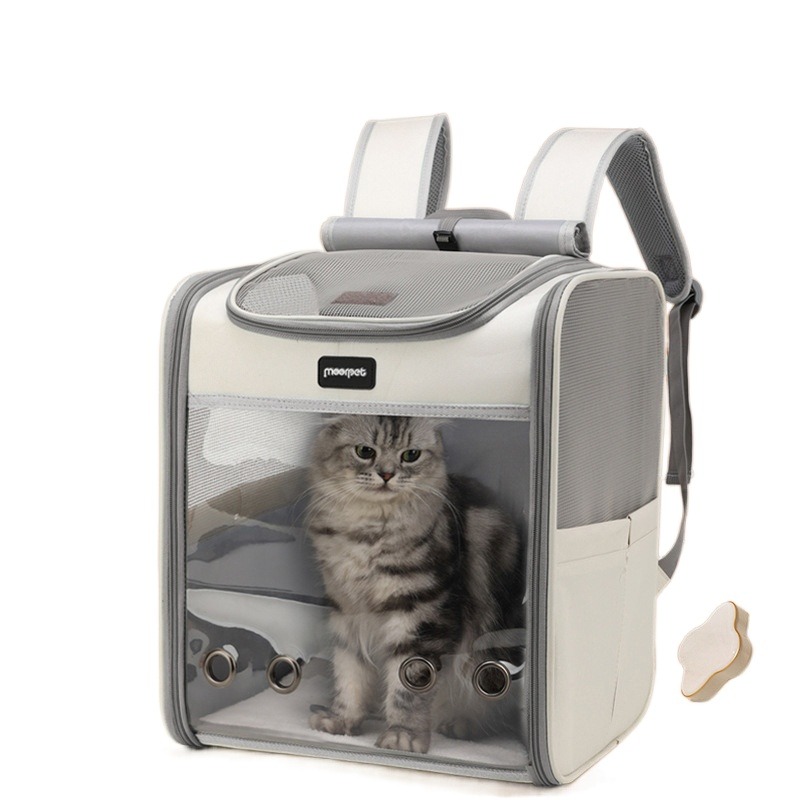 Moorpet Tas Kucing Anjing Pet Cargo Breathable Backpack Travel Oxford - M26