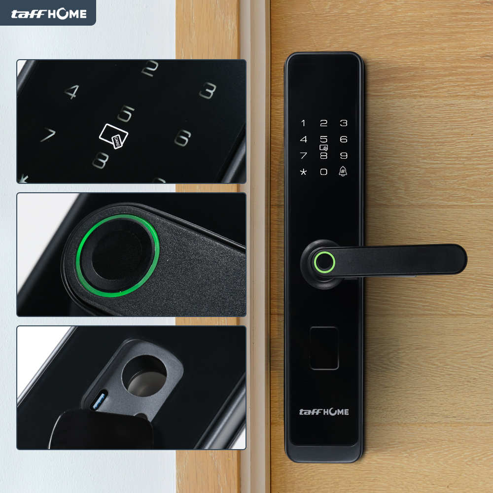 TaffHOME Smart Door Lock Fingerprint Password Card Alarm - XR25