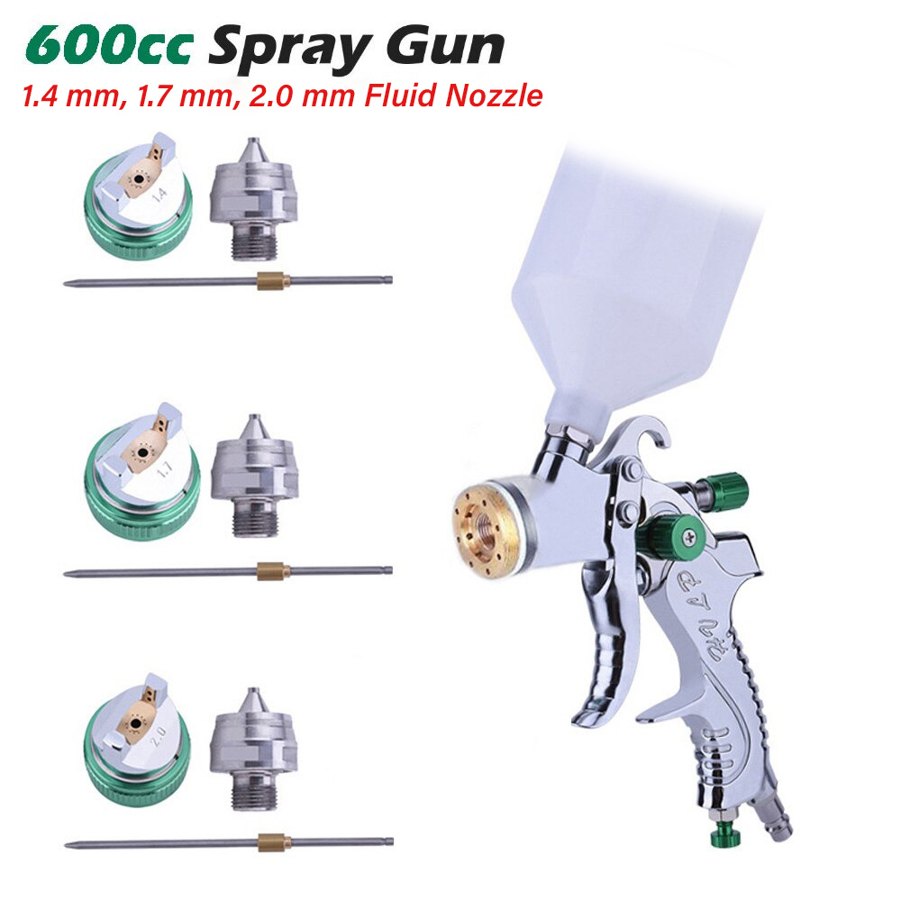 ROLKETU HVLP Professional Spray Gun Nozzle Airbrush 1.4/1.7/2.0mm - H-2008