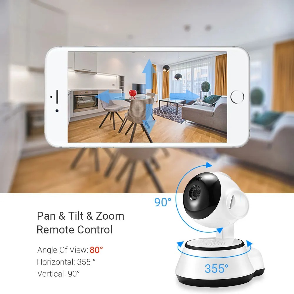 V380 Pro Kamera CCTV PTZ HD 720P Alarm Two Way Audio AP Hotspot - Q6X