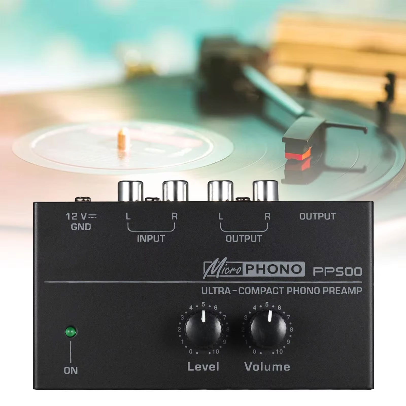 MAGIDEAL Micro Phono Preamp Turntable Low Noise Preamplifier DC 12V - PP500