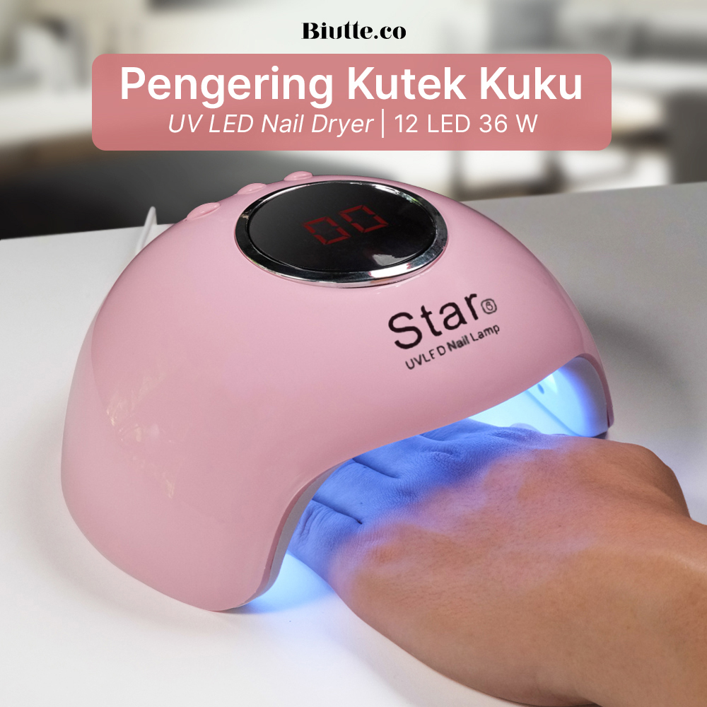 Biutte.co Pengering Kutek Kuku UV LED Nail Dryer 36W - Star6