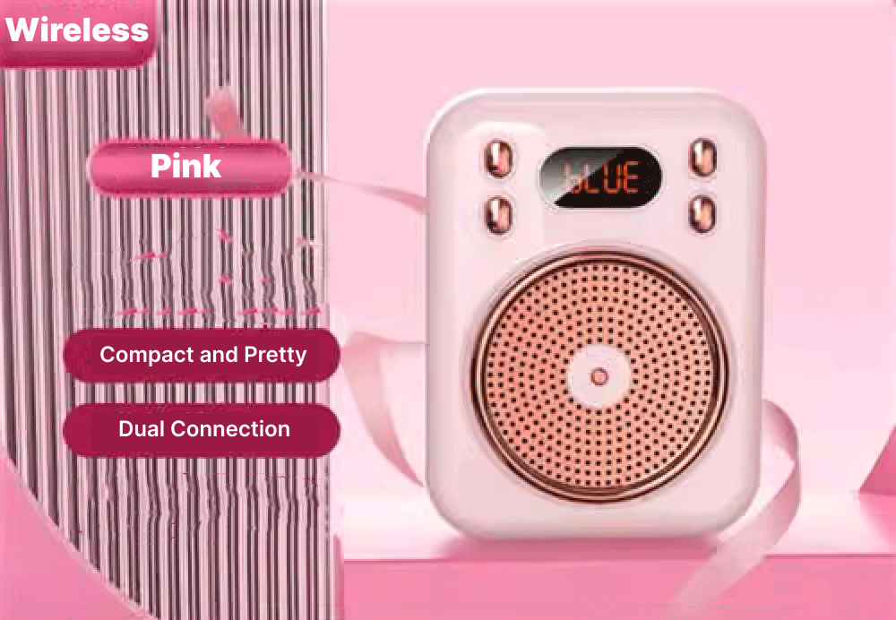 Little Bee Speaker Pinggang Microphone Bluetooth Amplifier Wireless - S22