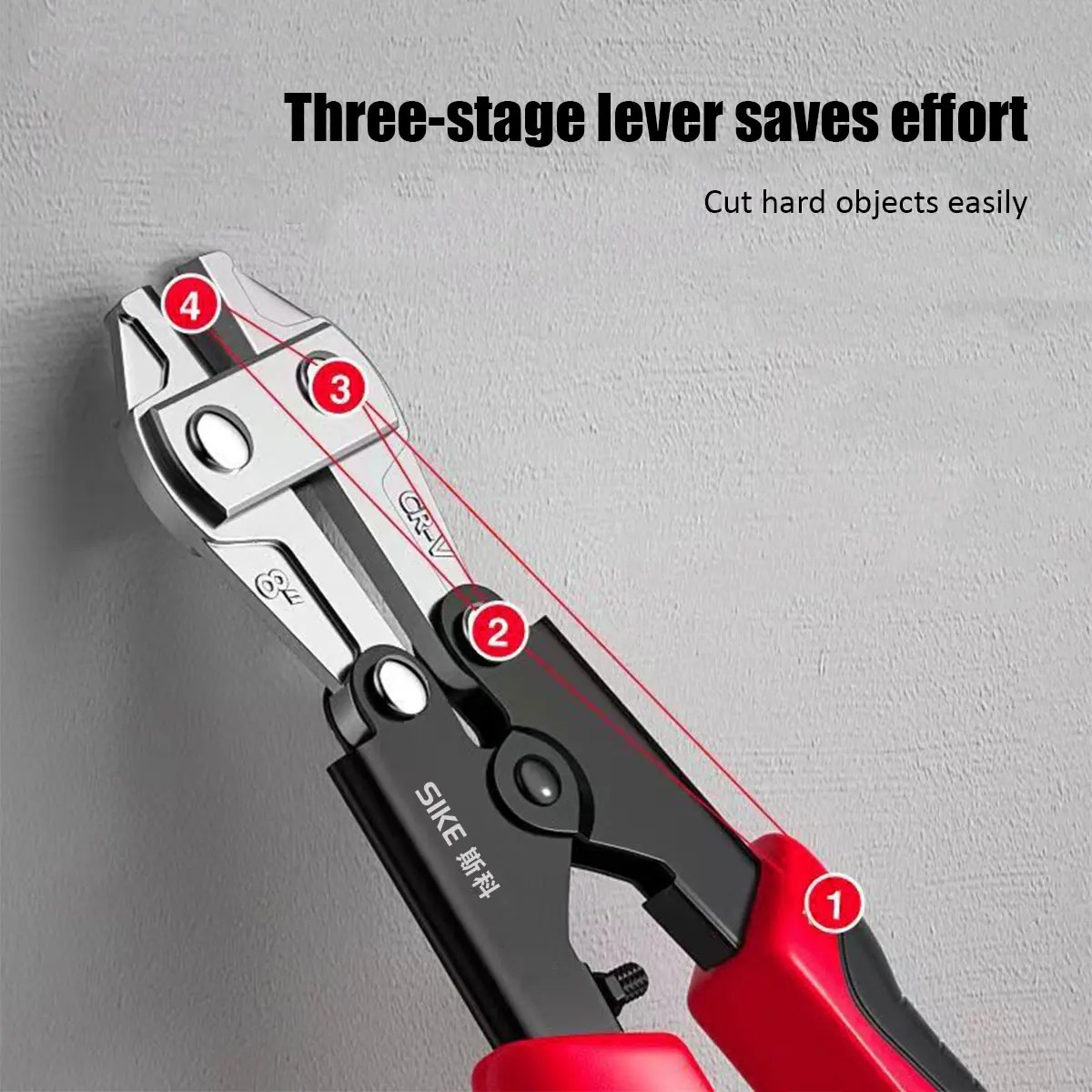 SIKE Bolt Cutter Tang Pemotong Kawat Besi Baja CR-V 8 Inch - SK8