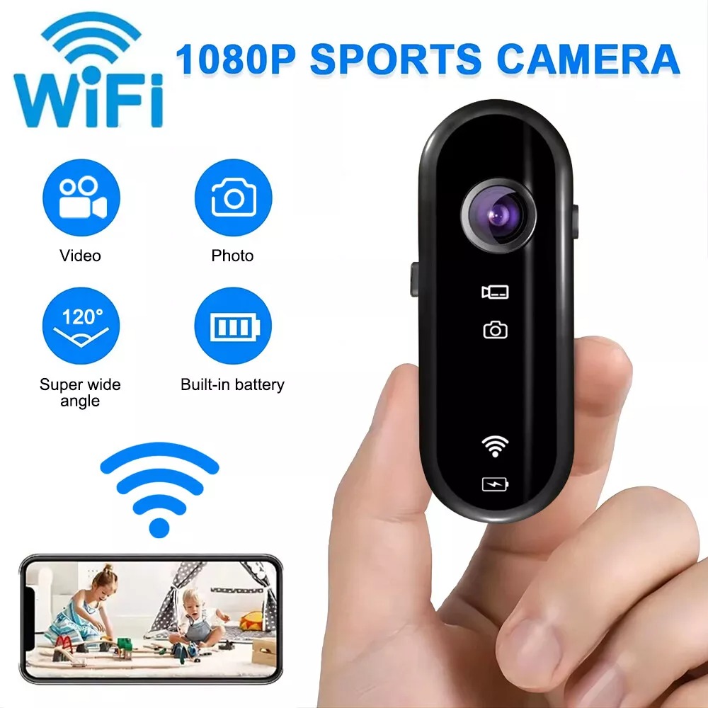 CUGUU Kamera Aksi Mini Action Camera EIS Sensor HD 1080P WiFi 500mAh - C3PRO