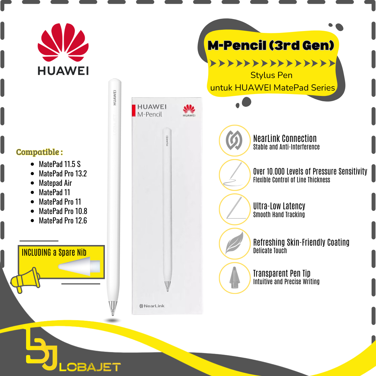 4 Pennini Di Ricambio Per Huawei M-Pencil E Honor Magic-Pencil – Punte Morbide (Blu) E Dure (Rosse) – Sostituzione Originale