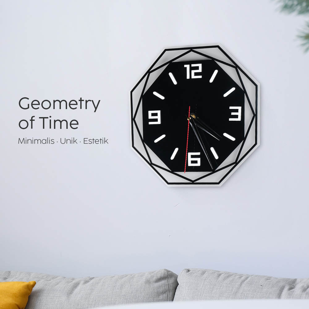VOSARREA Jam Dinding Bulat Quartz Creative Design Modern 30cm - E1599