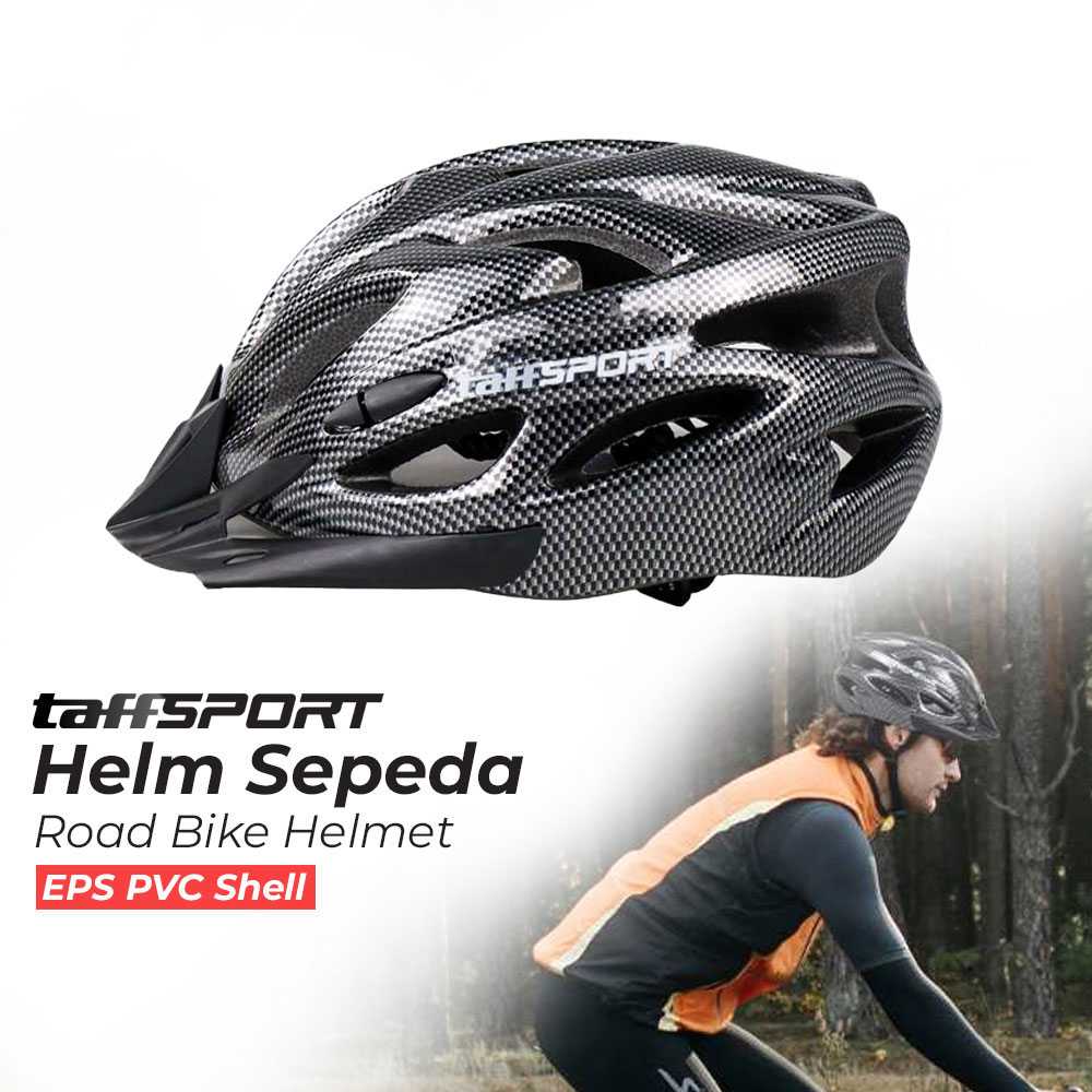 TaffSPORT Helm Sepeda Bicycle Road Bike Helmet EPS PVC 18 Air Vent - X40