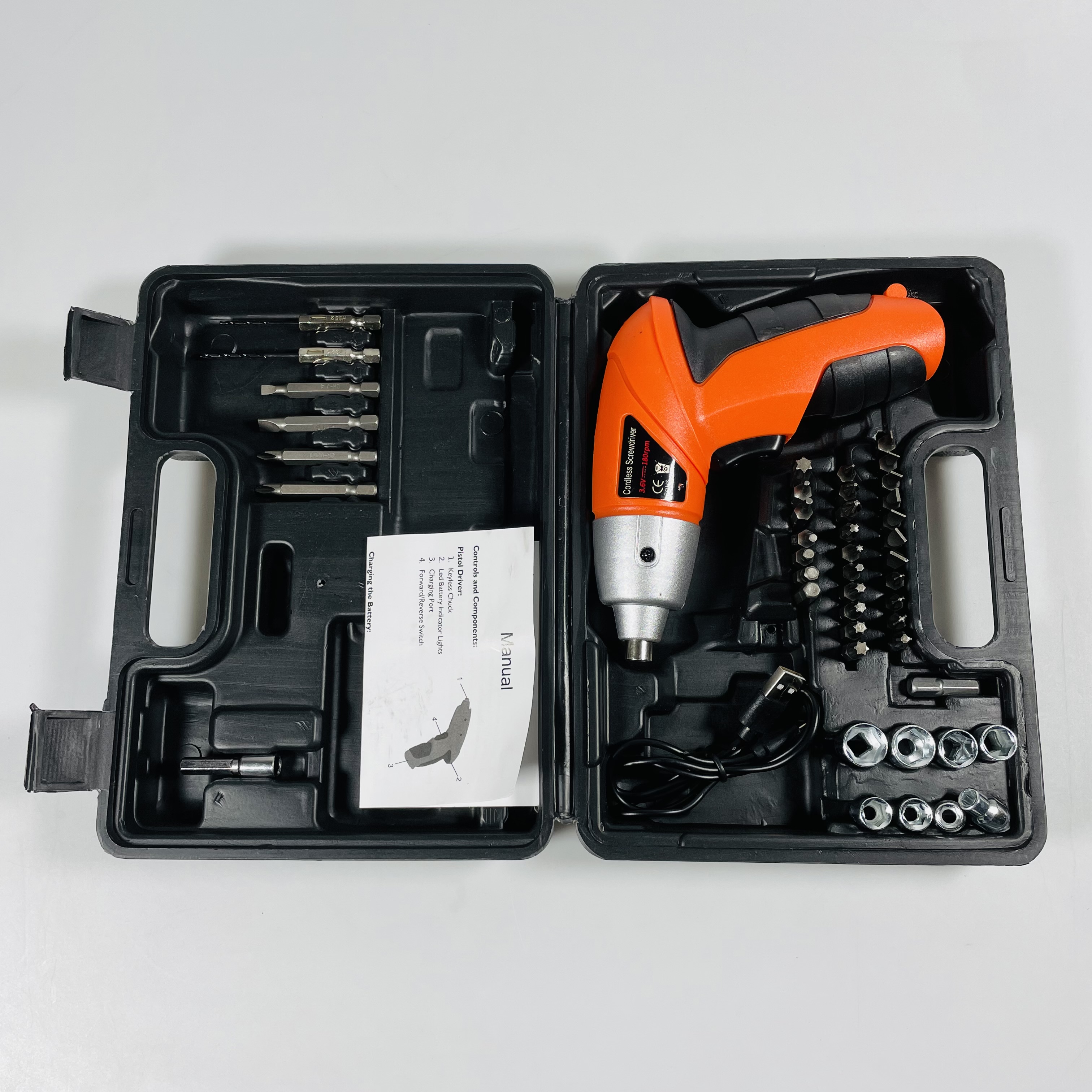TUOYE Set Bor Listrik Cordless Electric Drill Screwdriver 46 PCS - T-46