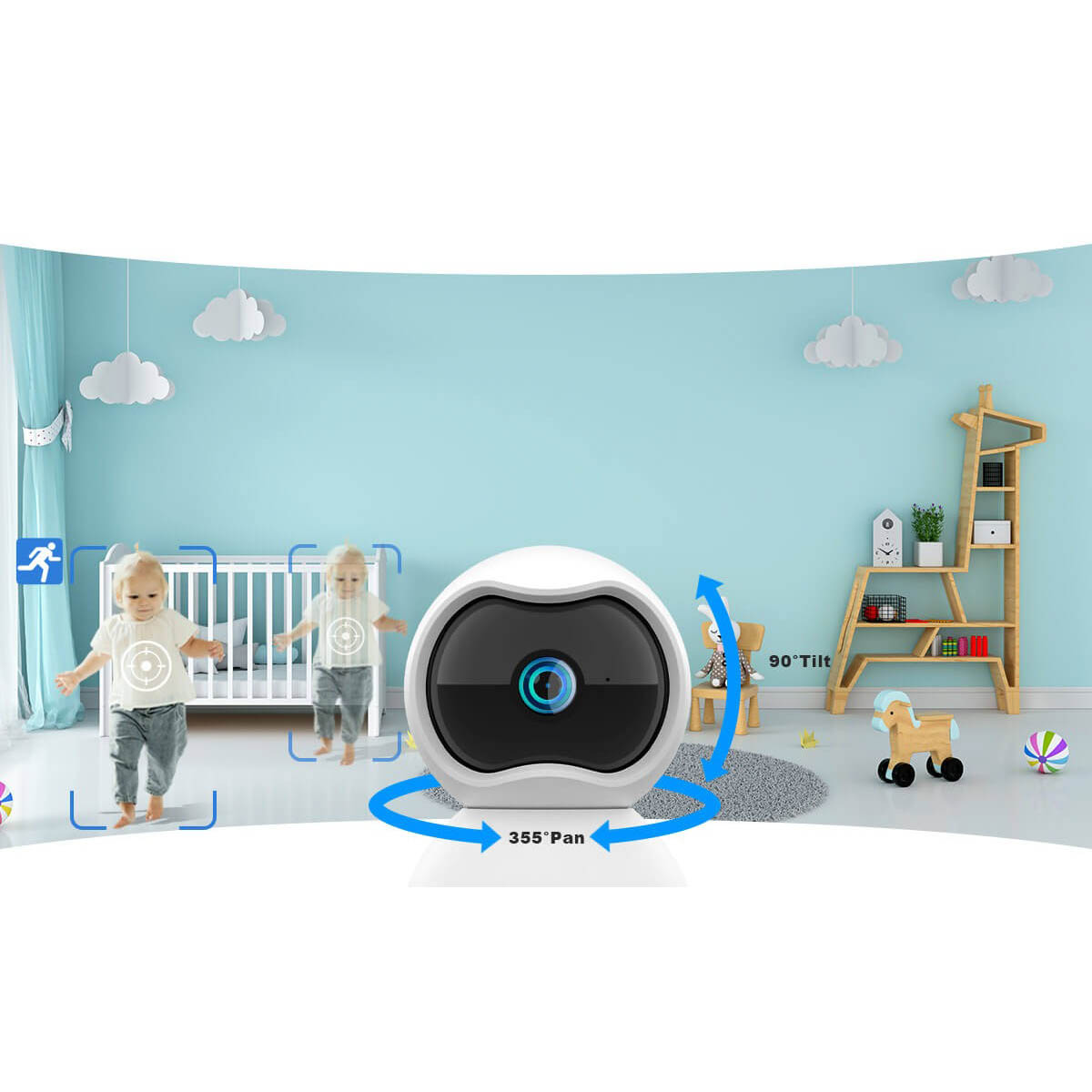 XVV Kamera CCTV PTZ 2K 3MP AI Detection Privacy Mode Two Way Audio - Q2