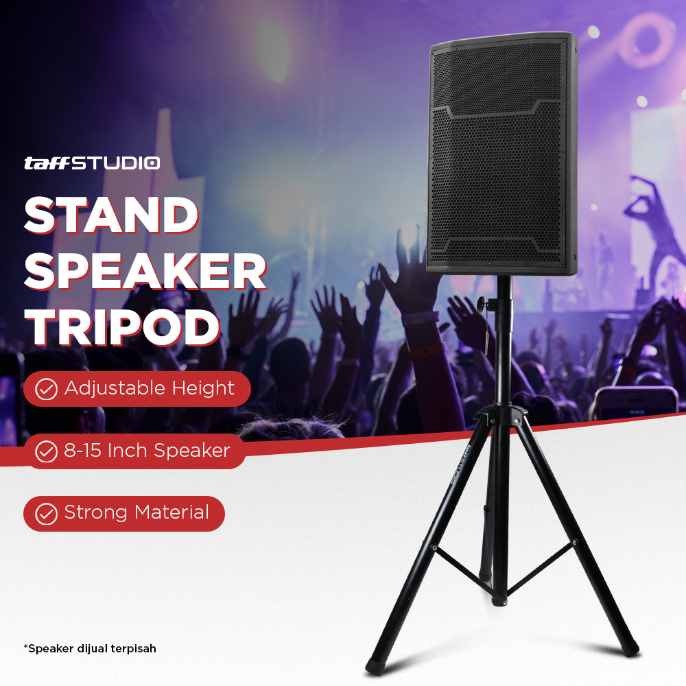 TaffSTUDIO Floor Tripod Stand Speaker Audio System 8-15 Inch 1.8M - SPS-502M