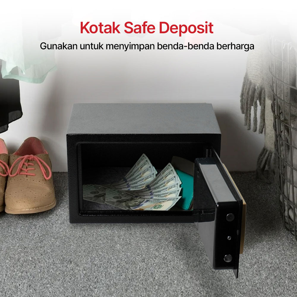 TaffGUARD Kotak Brankas Hotel Safety Box Password 8 Digit 31x20x20cm - 20E