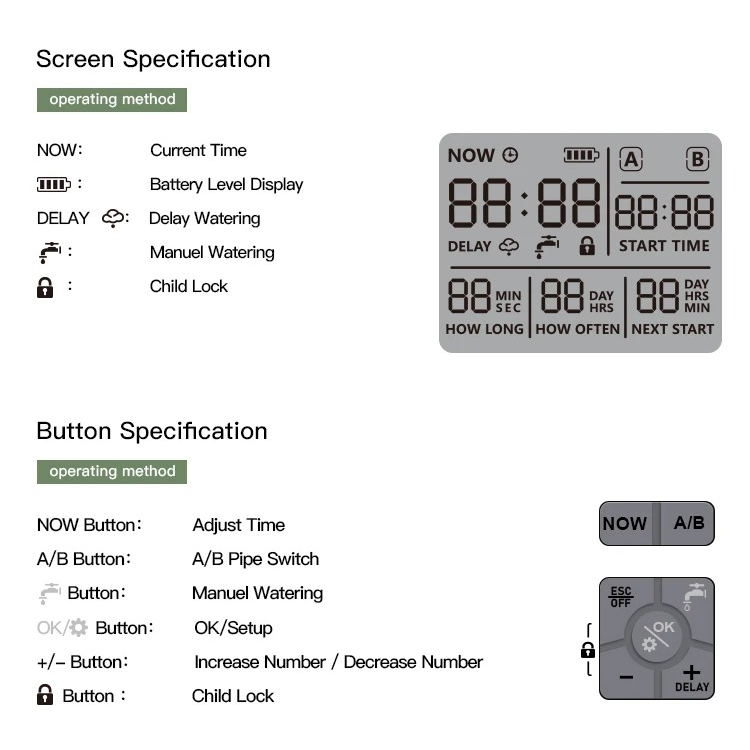 HANCI Digital Timer Keran Air Otomatis 2 Outlet Programmable IPX5 - HCT-326