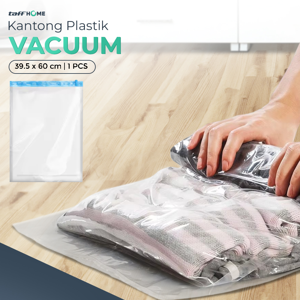 TaffPACK Kantong Plastik Vakum Pakaian Gulung Manual 1 PCS 39.5x60cm - VB-70