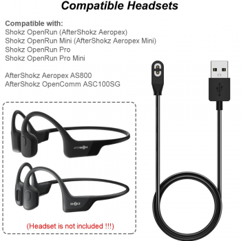 Jual Magnetic Charging Cable 100cm for SHOKZ AfterShokz Bone - Main Image