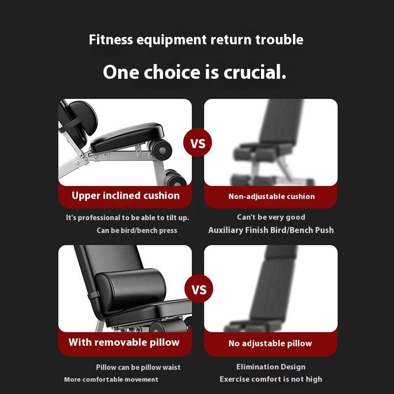 XJX Kursi Gym Bench Adjustable 11in1 Functions with Support Pillow - X022