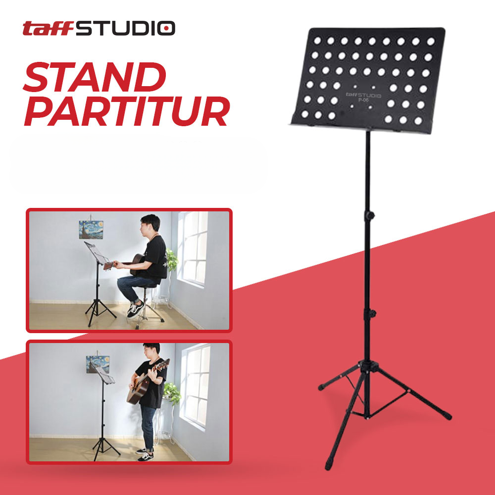 TaffSTUDIO Stand Tripod Partitur Sheet Music Lembaran Musik - P-06